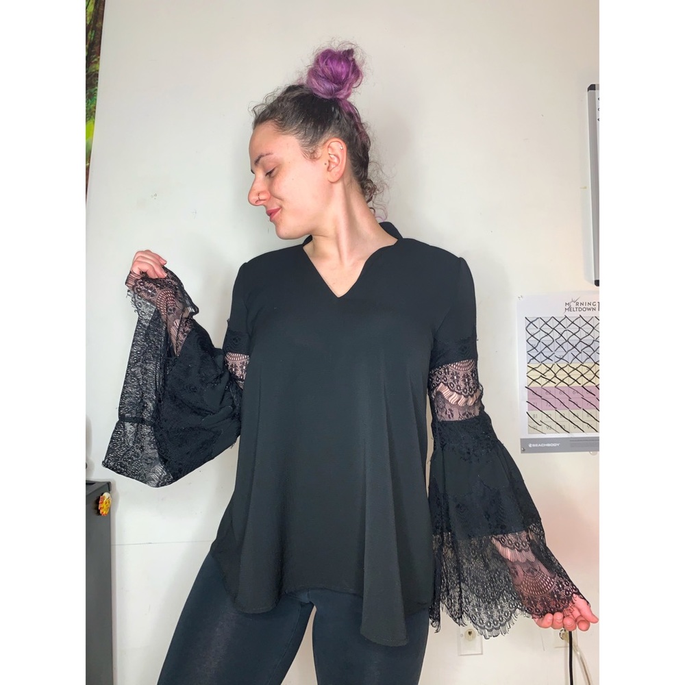Black Lace Blouse